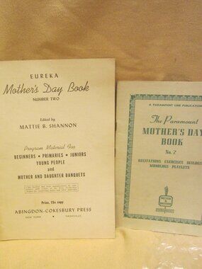 VTG 50'S PAIR OF MOTHER'S DAY BOOKS, PERIOD BOOKS, SC